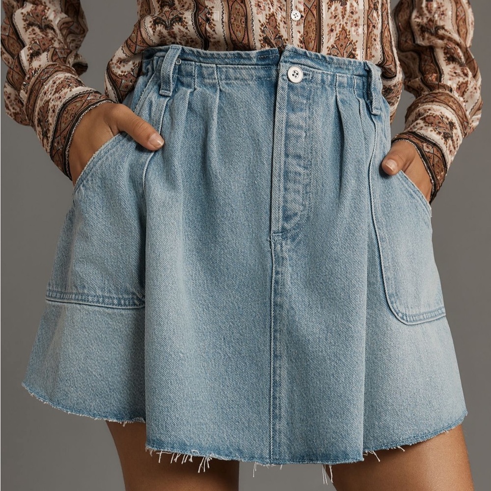 Anthropologie Pilcro Denim Skater Skirt | XS